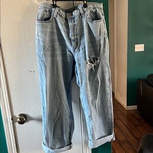 Light Blue Distressed Jeans